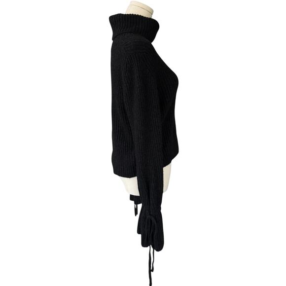 A.L.C ALC Emilie Wool Bell Sleeve Sweater Charcoal Black Size Large - Picture 5 of 10